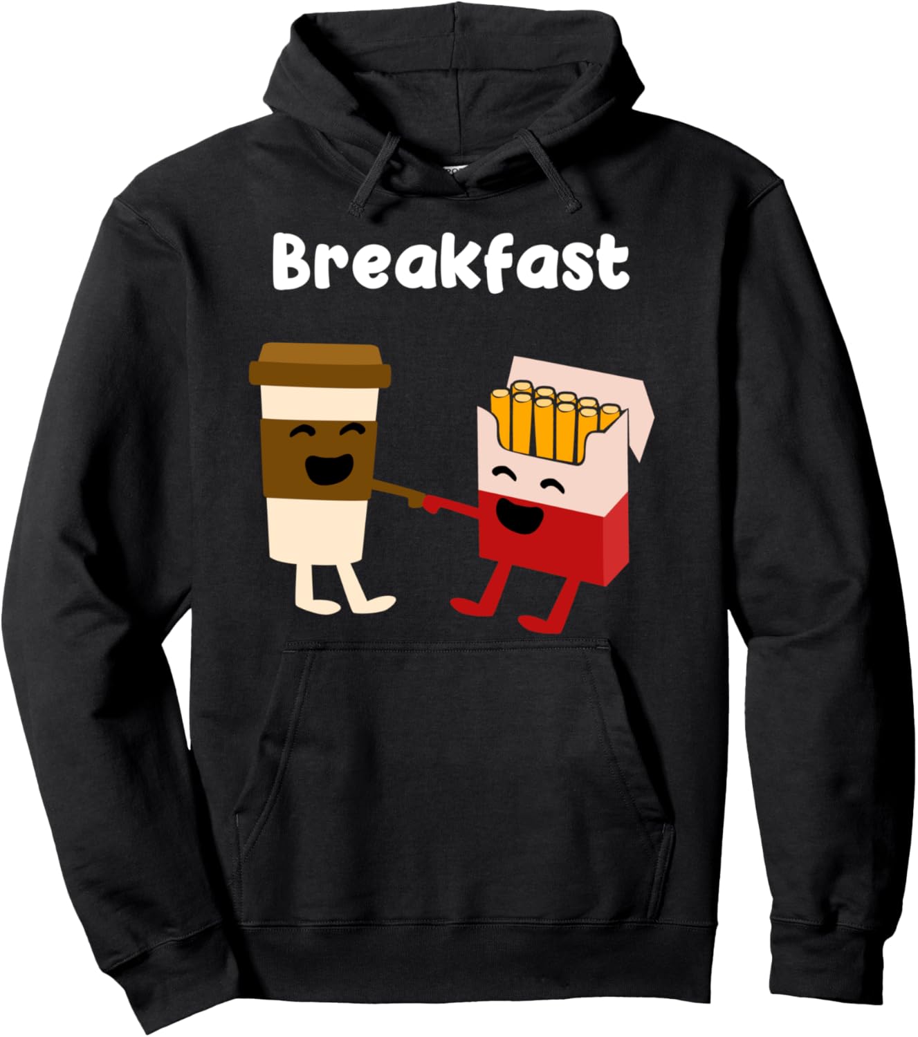 

Завтрак - Кофе и сигареты - Забавная толстовка с капюшоном Smokers And Coffee Drinkers - Breakfast, черный