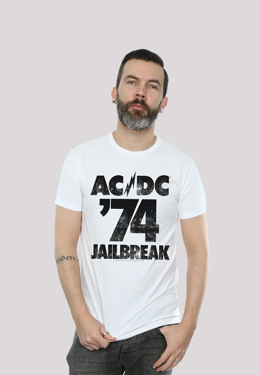 

Футболка F4NT4STIC "ACDC Jailbreak 74 для детей и мужчин", принт, белый