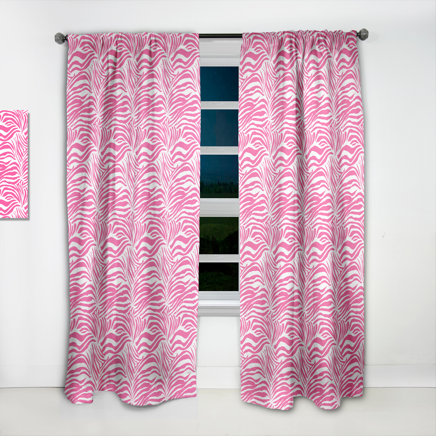 

Занавеска Designart Glamour Zebra Animal Pink Pattern, розовый