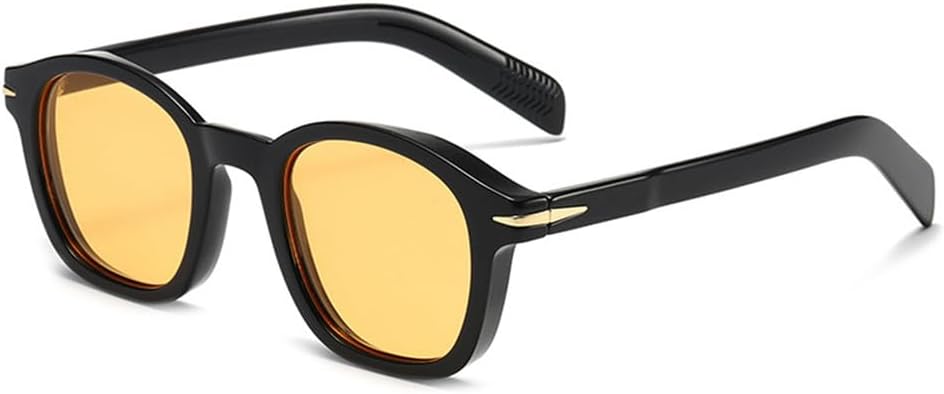 

Солнцезащитные очки UV400 с толстой круглой оправой и градиентным покрытием, подходят для женщин и мужчин, для бега и занятий спортом на открытом воздухе UYPTK, Black Yellow