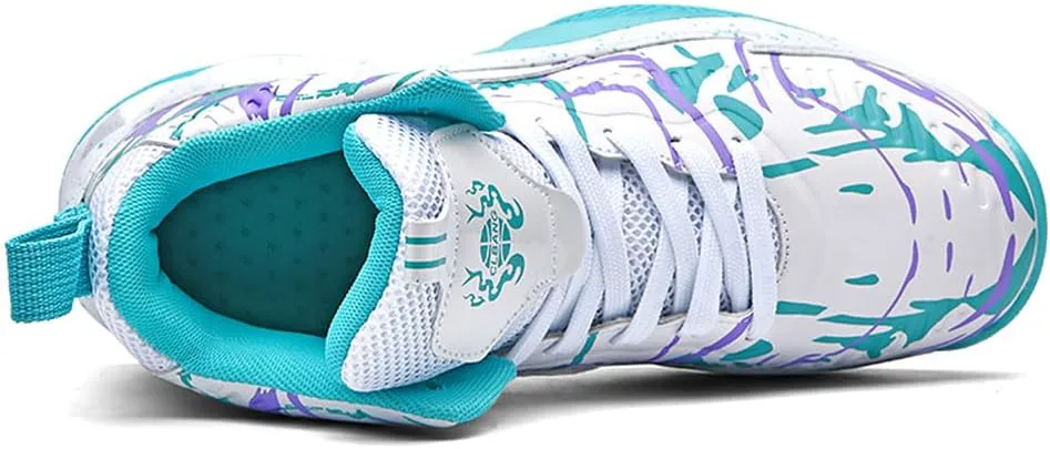 

Мужские и женские дышащие баскетбольные кроссовки MAUGELY, студенческие спортивные повседневные уличные нескользящие кроссовки для пары, белый