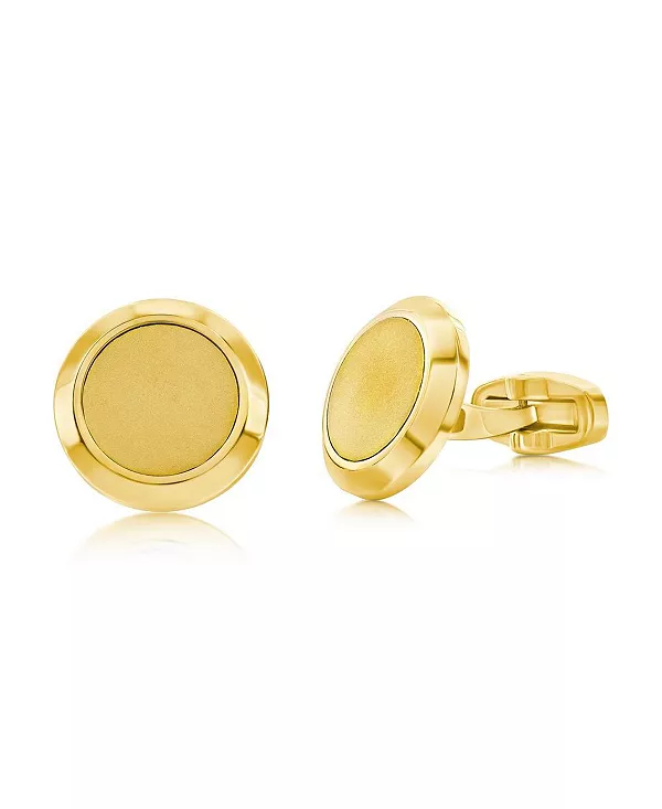 

Запонки из нержавеющей стали, матовые и полированные Metallo, gold