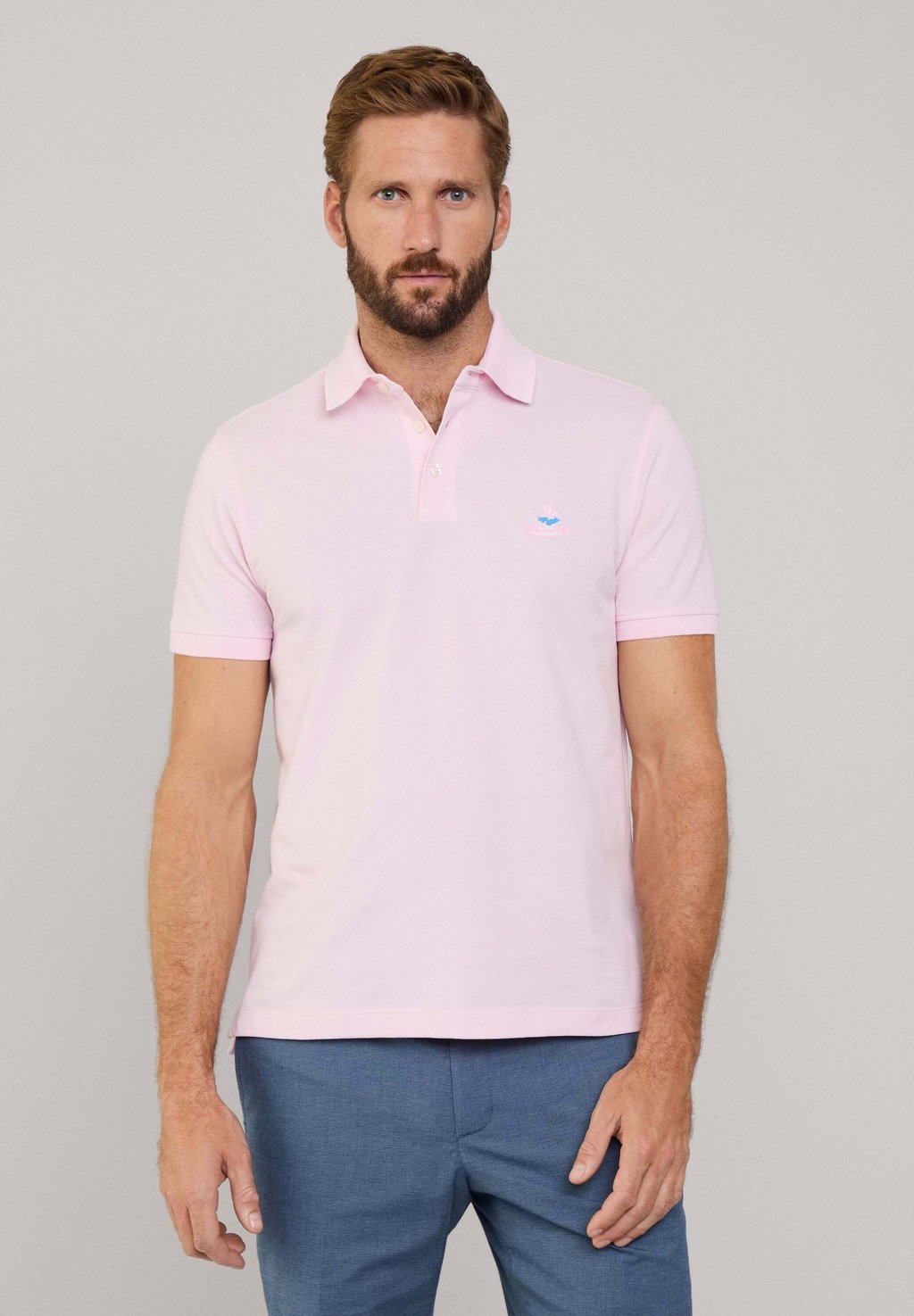 

Поло BIRDIE PIMA Façonnable, цвет Factory Pink