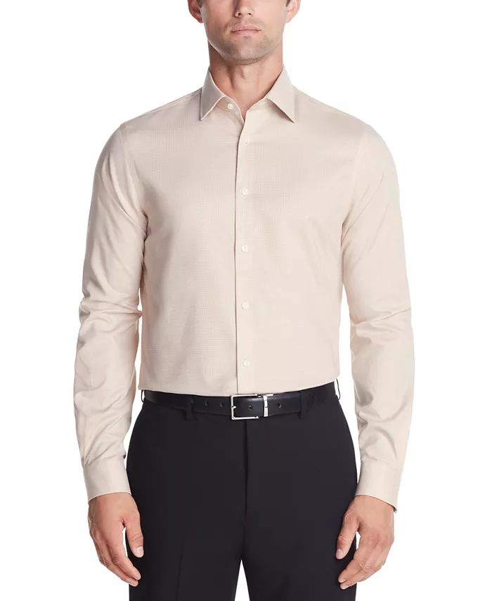 

Мужская классическая рубашка Regular Fit Comfort Stretch Michael Kors, коричневый/бежевый