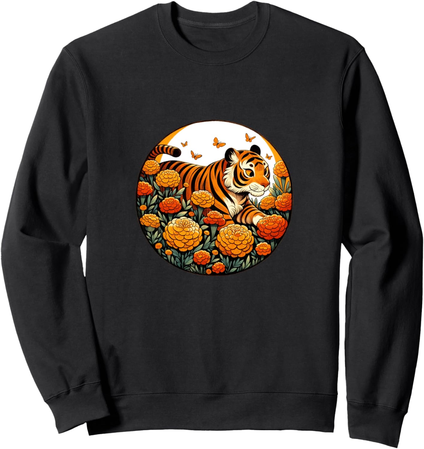 

Толстовка с изображением тигра в стиле ретро Retro Tiger Lover Snugg, черный