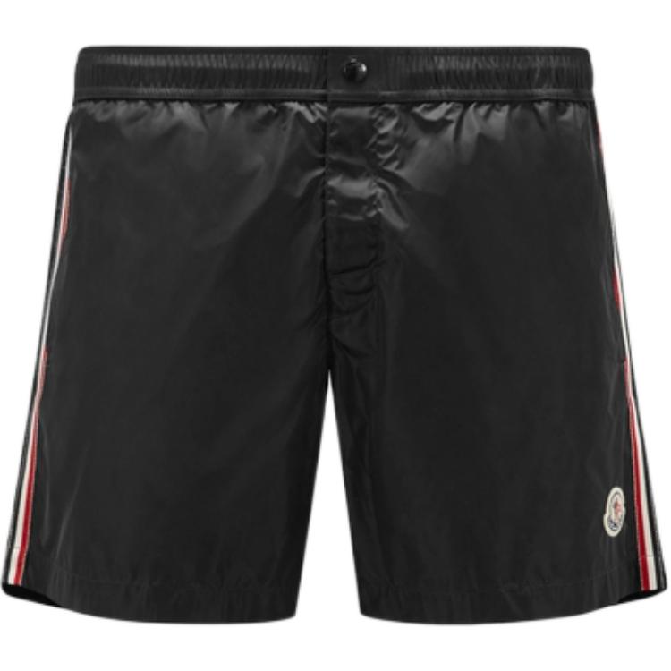 

Плавки с нашивкой с логотипом и полосками Moncler, черный