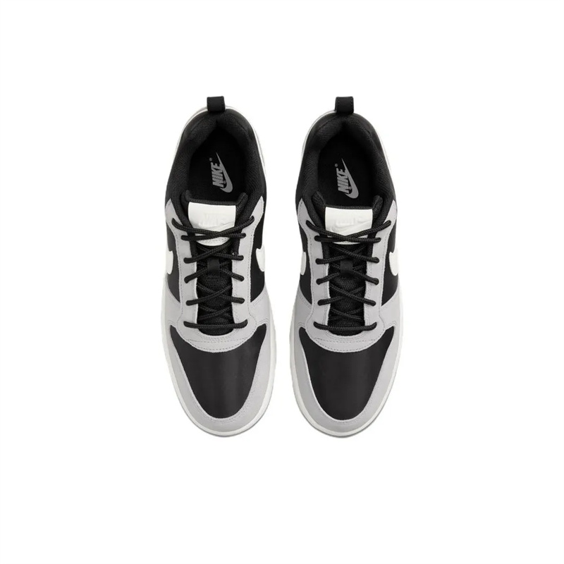Низкие противоскользящие износостойкие детские кроссовки Court Borough Nike, черный/серый — фото 2