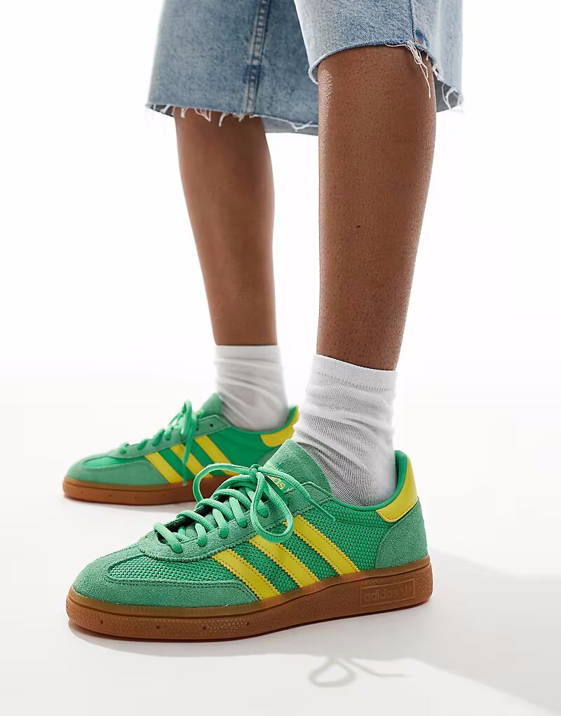 

Кроссовки Adidas Originals Handball Spezial зеленого и желтого цвета