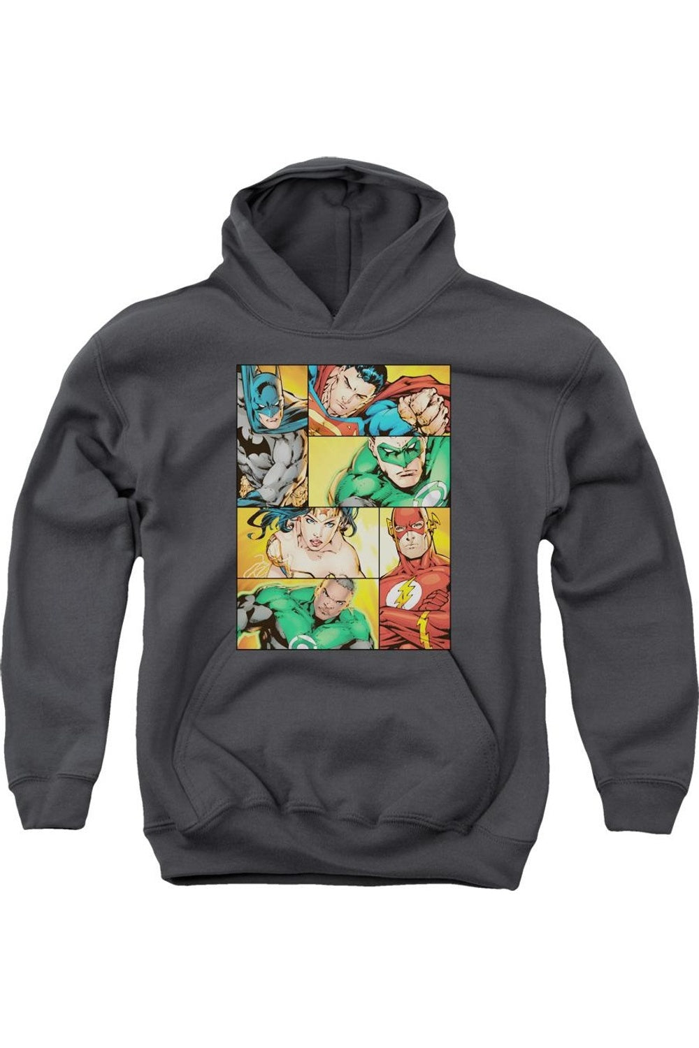 

Толстовка с капюшоном для подростков Justice League of America Hero Boxes Gildan, Charcoal