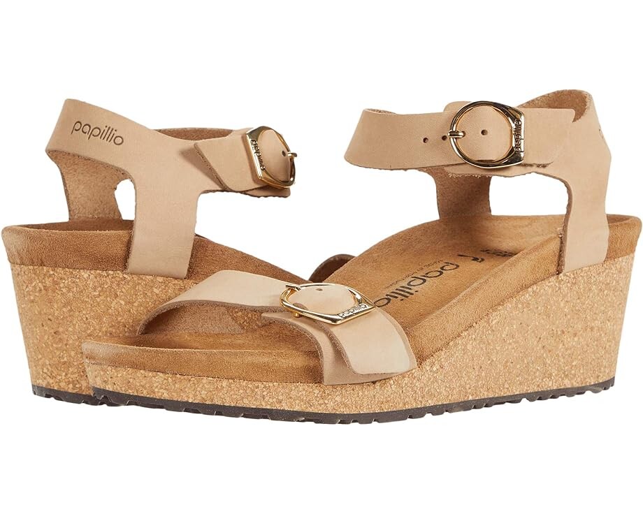 

Туфли Birkenstock Papillio by Birkenstock Soley Wedge Sandal - Nubuck, песочный, Бежевый, Туфли Birkenstock Papillio by Birkenstock Soley Wedge Sandal - Nubuck, песочный