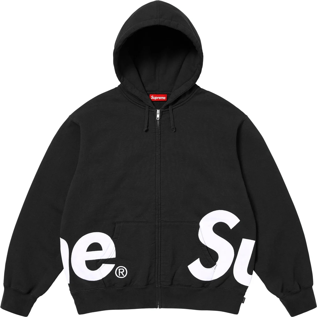 

Толстовка с капюшоном на молнии Big Logo Supreme, черный