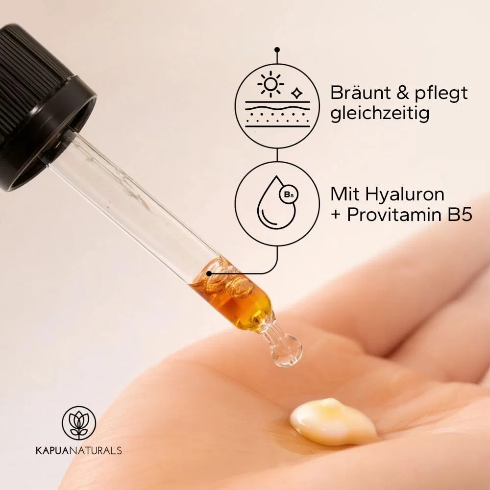 Концентрированные капли-автозагар для лица с пептидным бустером ‎Kapua Naturals — фото 4