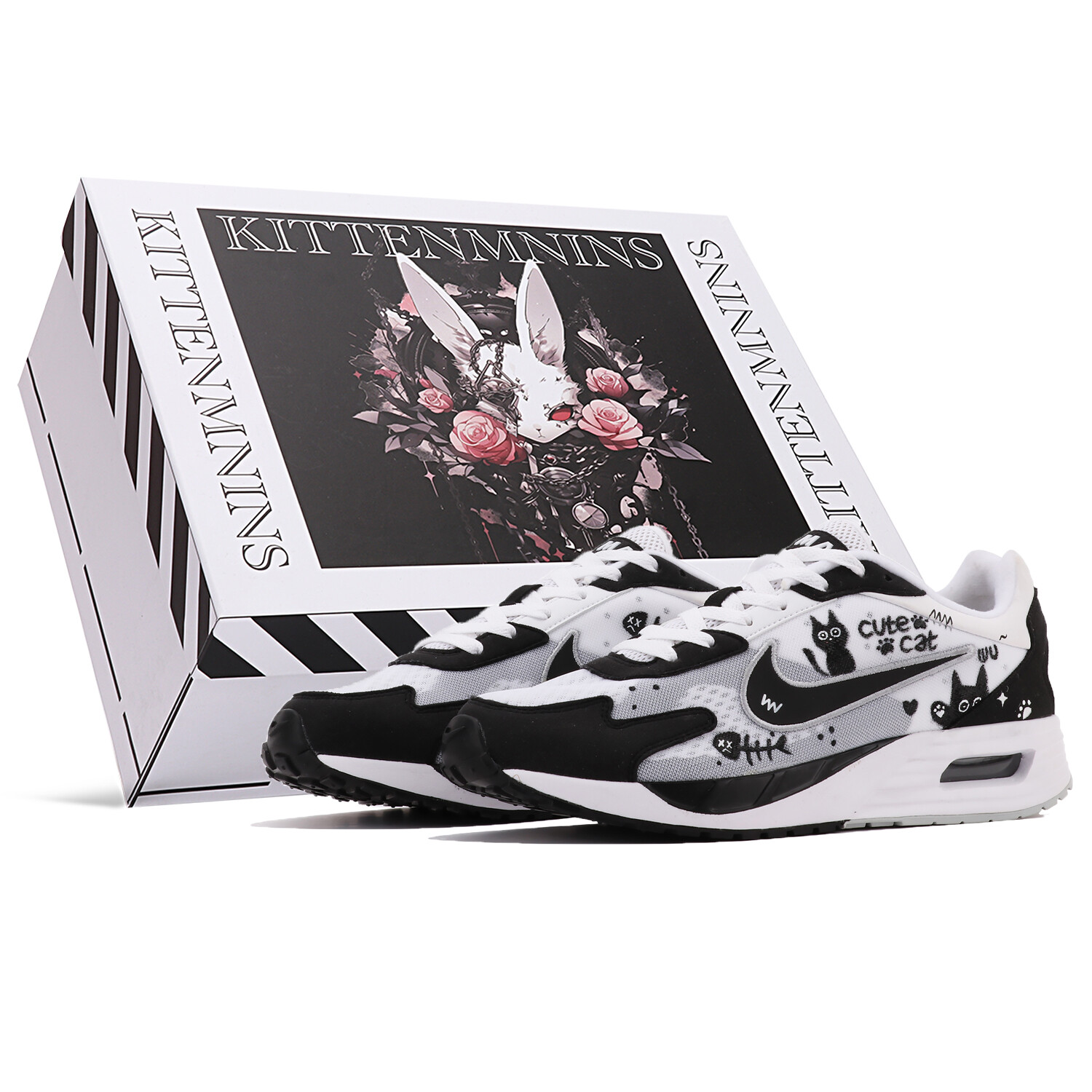 

Кроссовки Nike Air Max Solo Lifestyle Shoes Men Low-top White/black, черный/белый