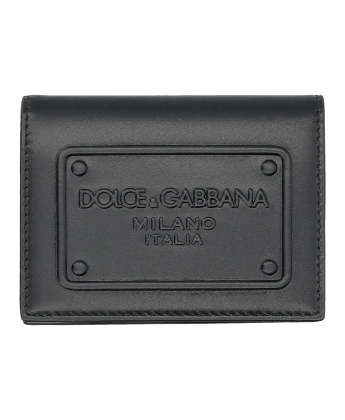 

Кошелек для карт с тиснением Dolce & Gabbana, черный