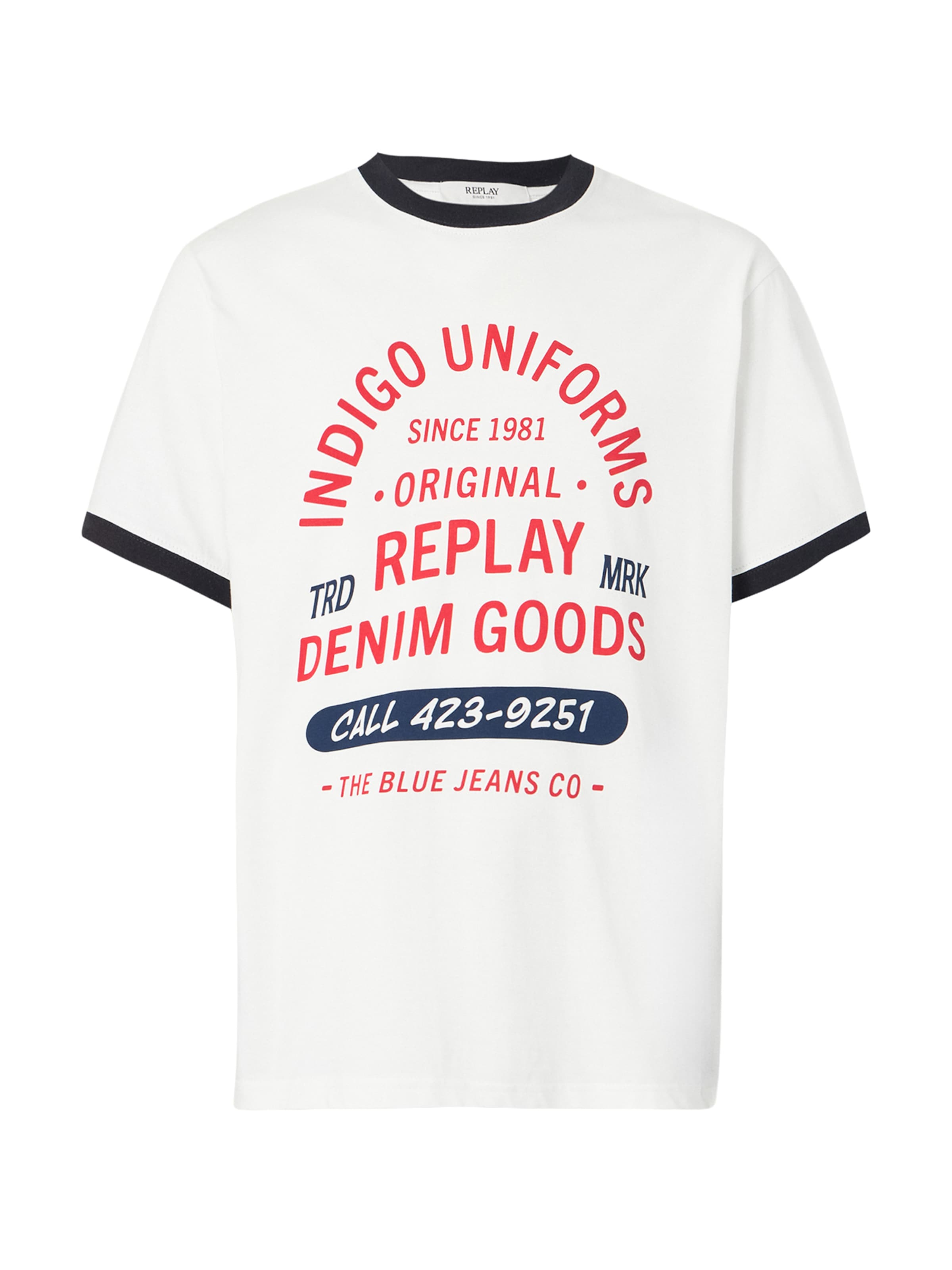 

REPLAY Футболка в натуральном белом цвете