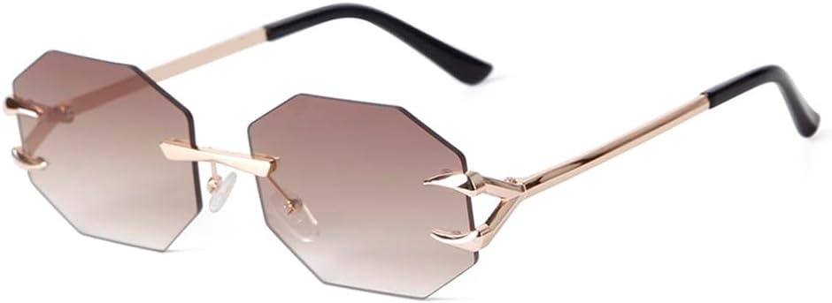 

Модные безободковые солнцезащитные очки Polygon для мужчин и женщин, металлические солнцезащитные очки с градиентными линзами, безрамочные солнцезащитные очки с защитой от УФ-излучения TKKTLLT, C3