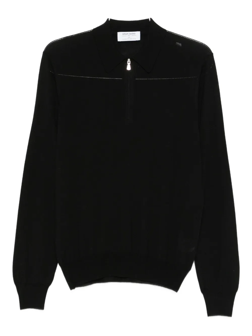 

Шерстяной свитер на молнии до половины Gran Sasso, черный