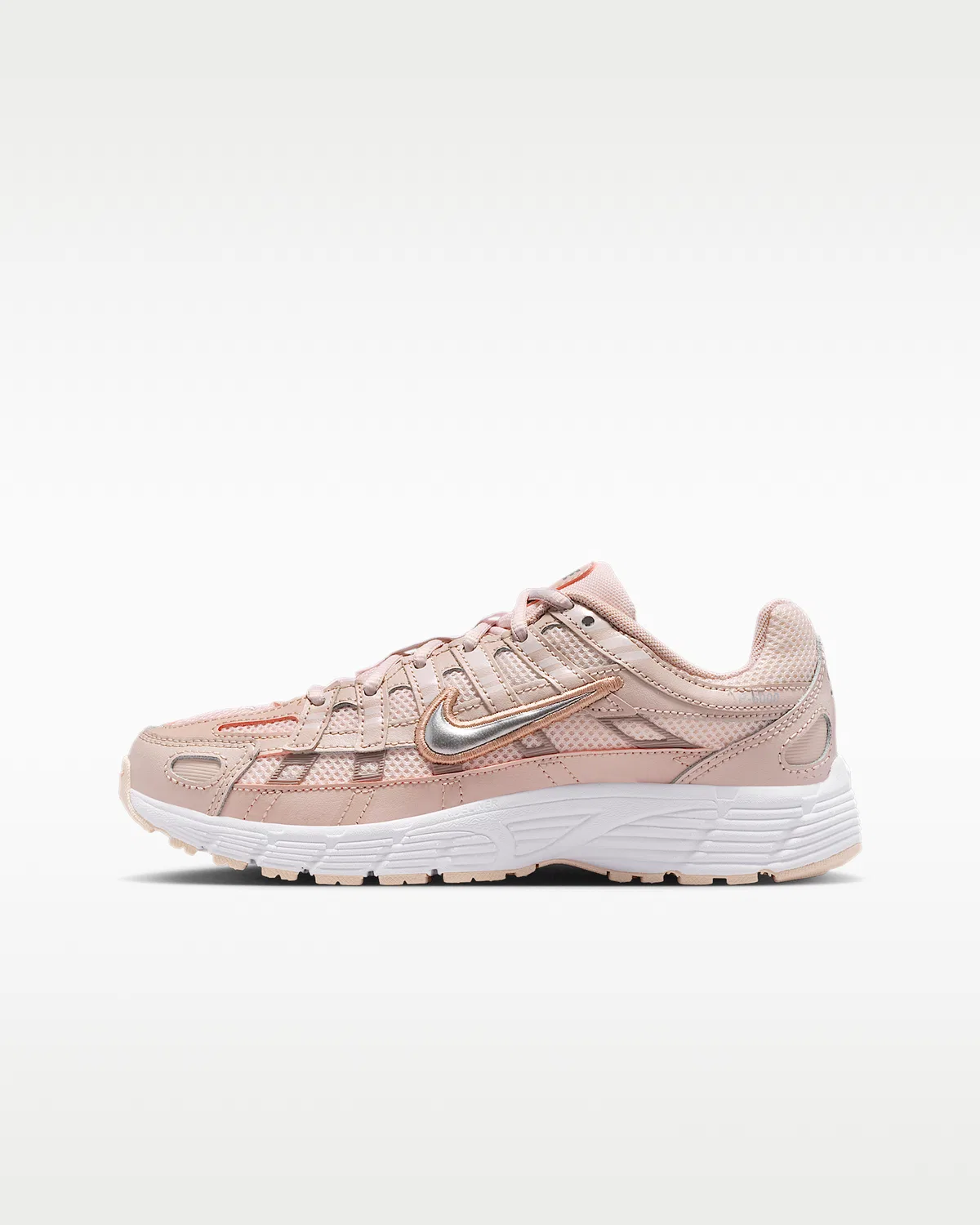 Кроссовки Nike P-6000 для детей, Silt Red/Light Soft Pink/Particle Pink/Metallic Silver