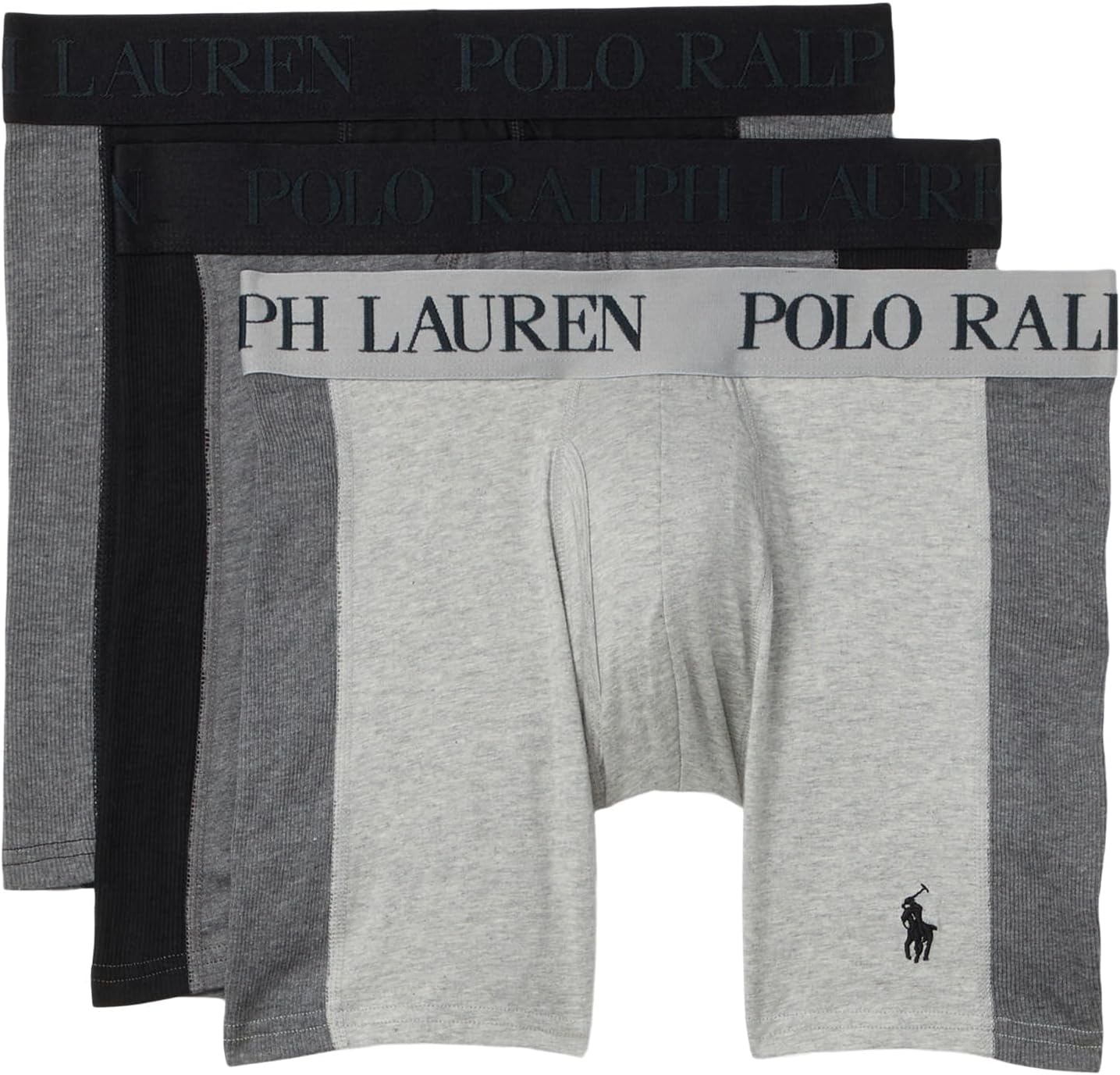 

Polo Ralph Lauren мужские боксеры из хлопка и модала, Charcoal Heather/Andover Heather/Polo Black