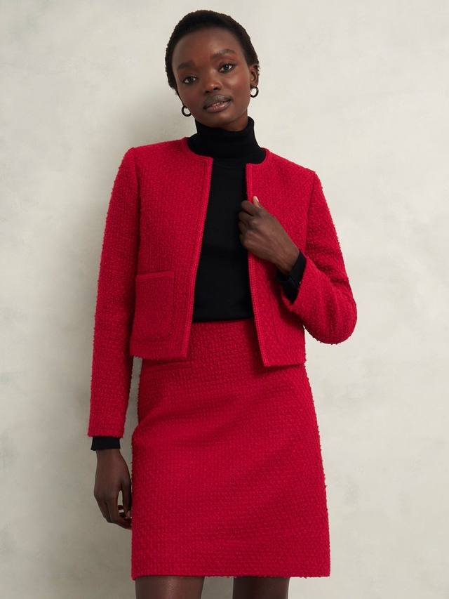 

Твидовый пиджак rosa Hobbs, цвет Rowan Red