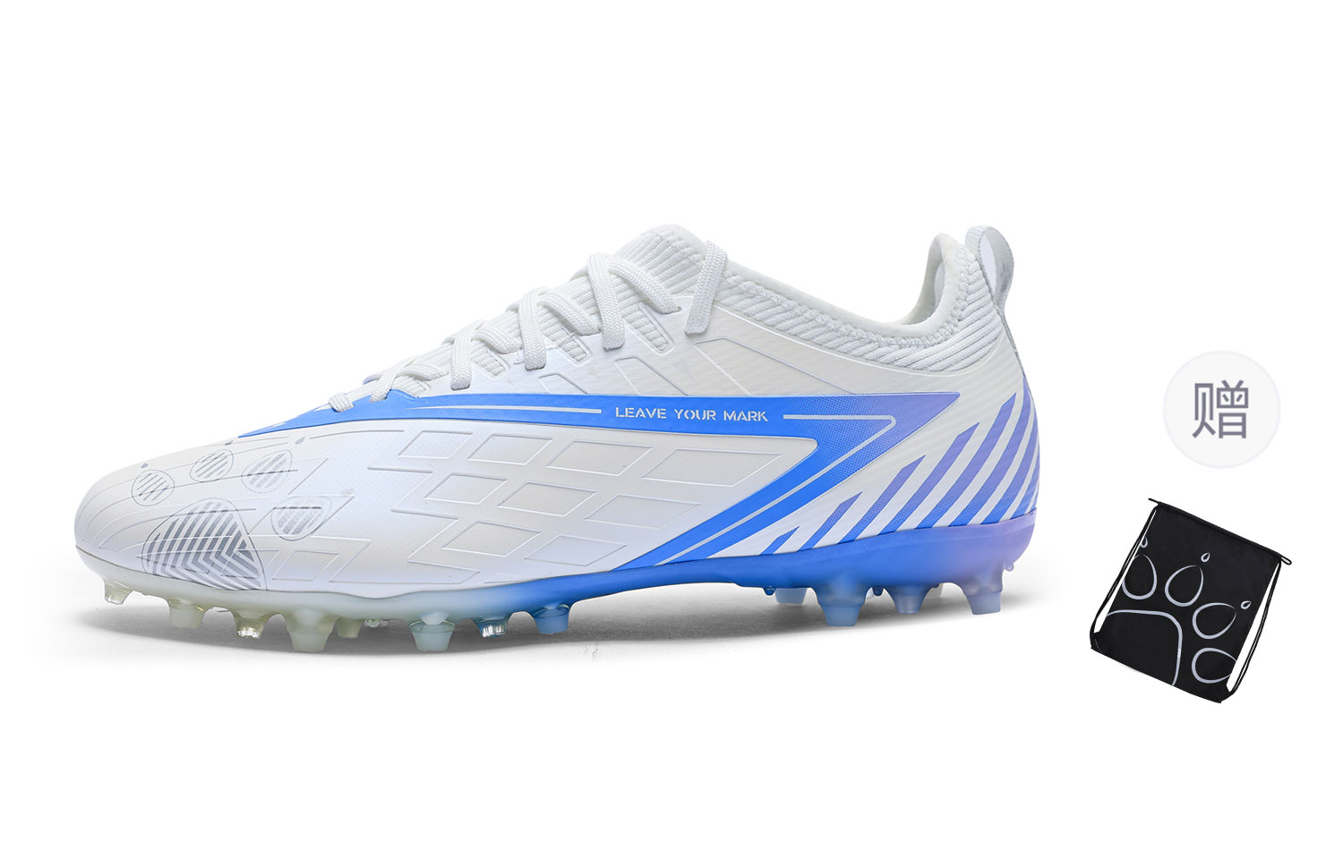 

KELME Shadow 1.5 MG универсальные футбольные бутсы с амортизацией и поддержкой для игры на любом покрытии, бело-синие, унисекс (с подарком), цвет White Blue (Gift Included)