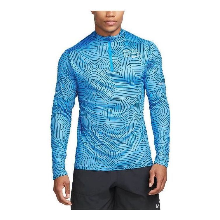 

Спортивный топ Nike Dri-Fit Element 1/4 Zip Running Top 'Blue' FB9036-406, синий