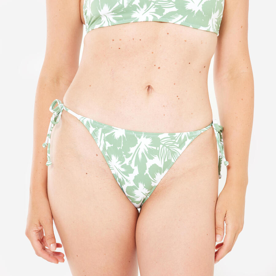 

Плавки бикини для женщин, с узлом сбоку, Roxy Tie Side Flower, цвет хаки