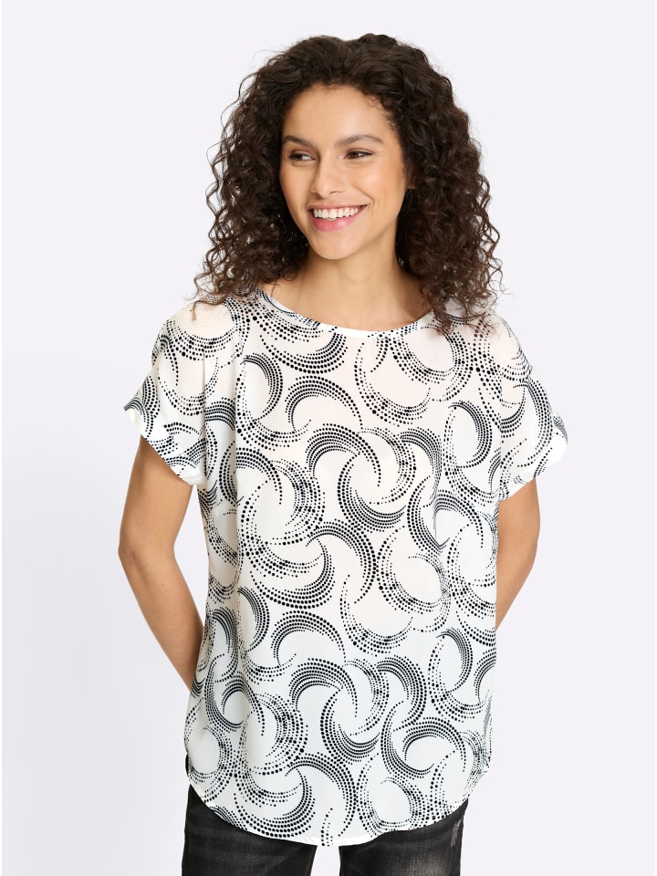 

Блузка с принтом в цвете экрю и черного цвета Heine