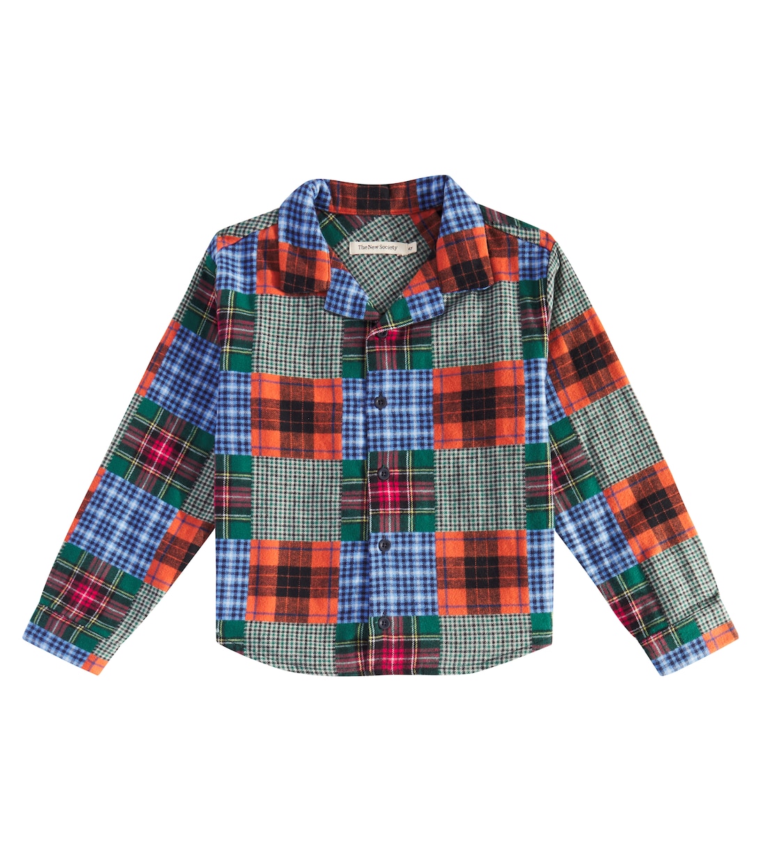 

Лоскутная рубашка из хлопка в стиле Перт The New Society, Multicolor Patchwork