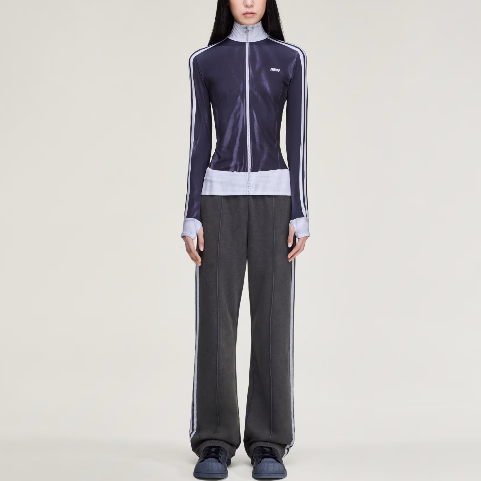 AVAVAV By Knitted Sweatpants Women's Adidas Originals, carbon черный — фото 4