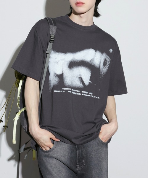 

Футболка унисекс с коротким рукавом, оверсайз, с принтом в виде брызг FOLLOWIN