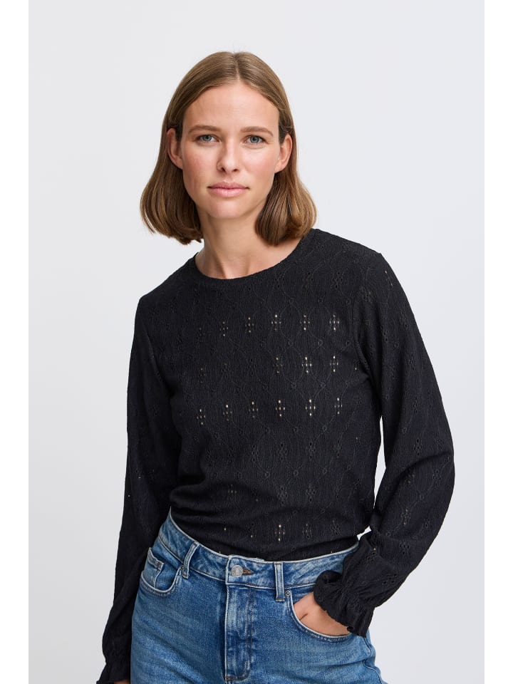 

Блузка BYSILVA с одним вырезом, классический крой, черный цвет b. young