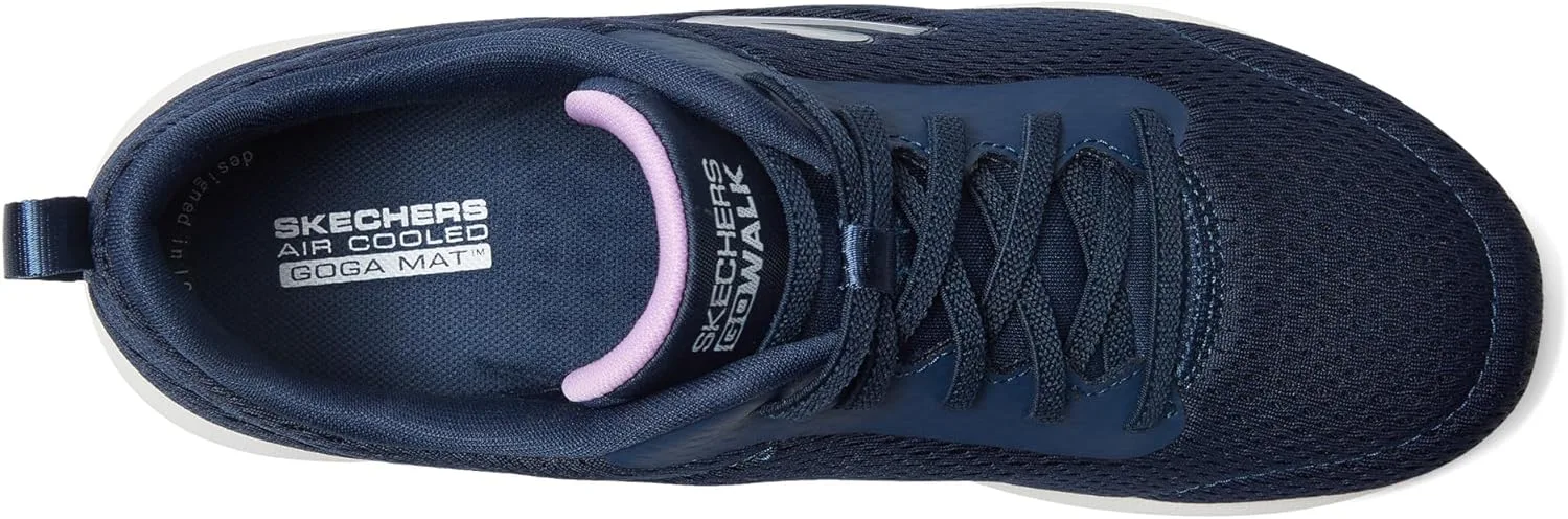 Слипоны мужские Skechers Gowalk Arch Fit - спортивные походные кроссовки без шнурков с воздушной поставкой из пеноматериала, темно-синий/лавандовый — фото 3