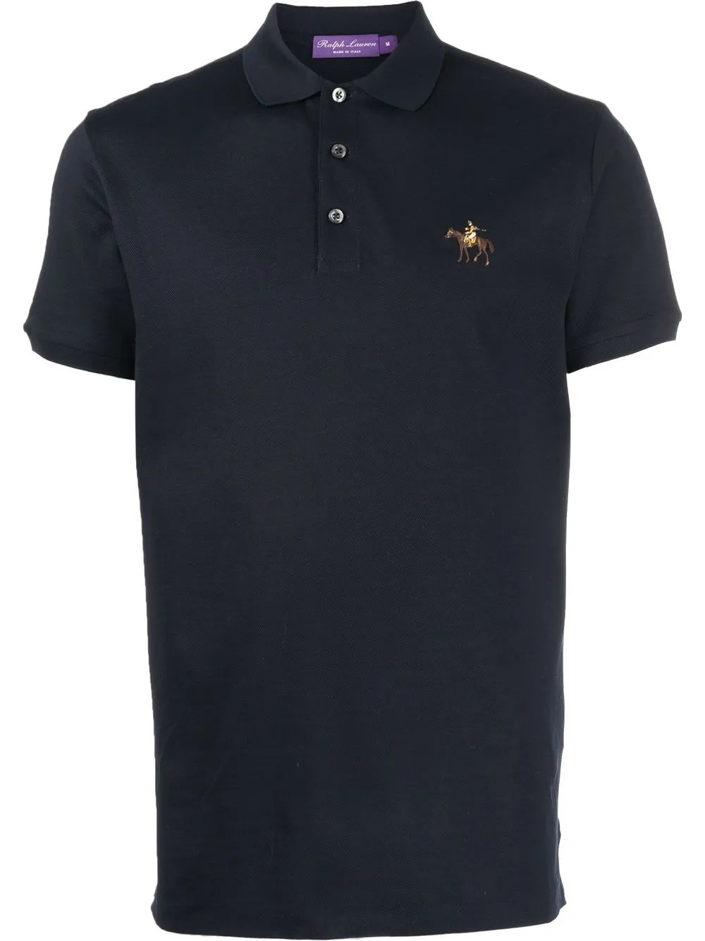 

Рубашка поло с вышитым логотипом Ralph Lauren Purple Label, синий