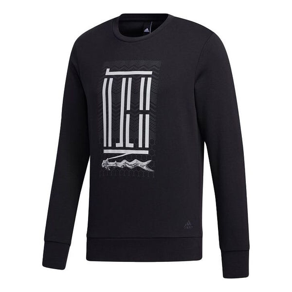 

Толстовка adidas Wj Crew Logo Printing Pullover Round Neck Black, черный