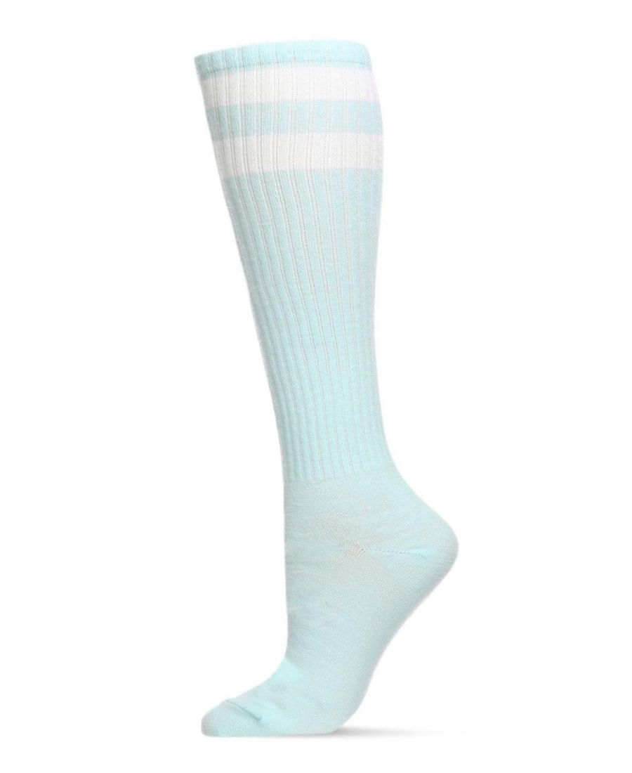 

Женские ребристые спортивные полосатые носки для регби до колена MeMoi, Seafoam
