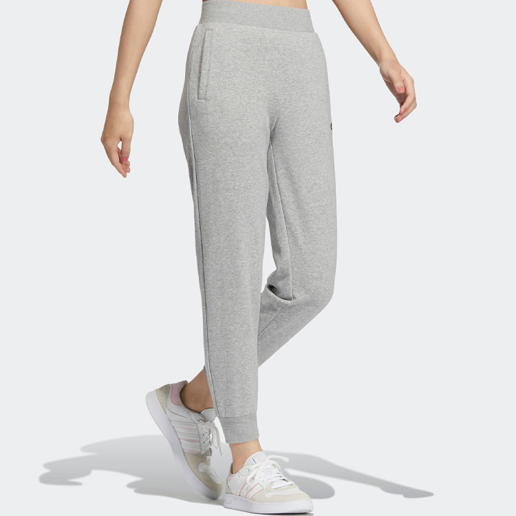 Вязаные спортивные штаны женские серые Adidas Neo — фото 4