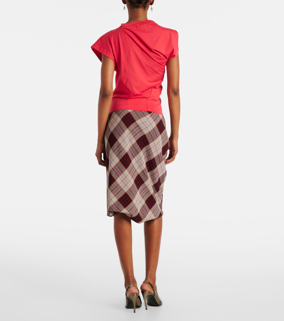 Топ из хлопкового джерси Hebo Orb Vivienne Westwood, Tomato Red — фото 3