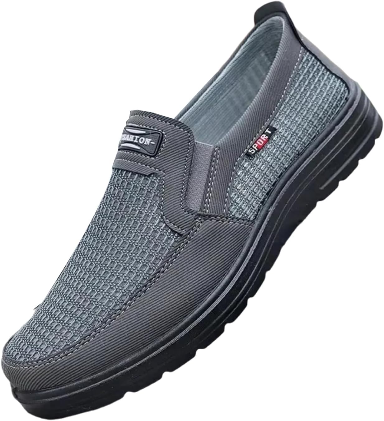 

Мужские повседневные удобные дышащие кроссовки, летние слипоны для официального стиля, классические лоферы Generic, серый