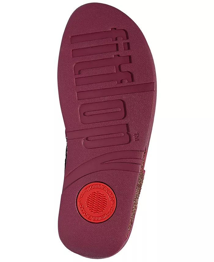 Женские блестящие босоножки-танкетки Lulu Multi-Tonal Fitflop, розовый — фото 4
