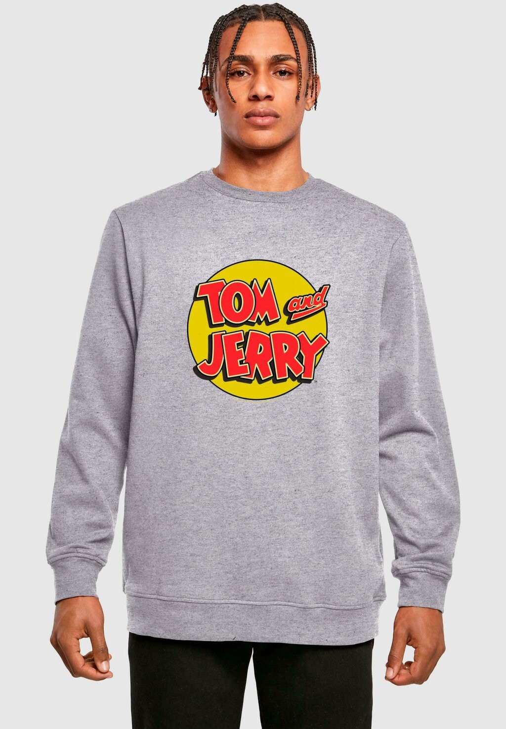 

Толстовка TOM AND JERRY CIRCLE LOGO CREWNECK ABSOLUTE CULT, светло-серый
