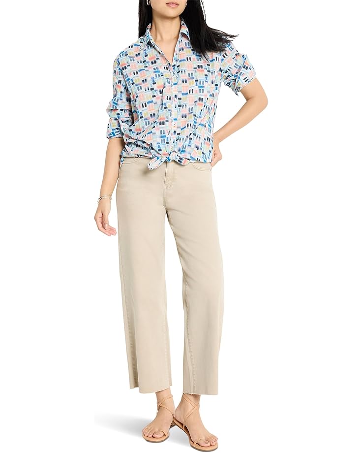 

Рубашка NIC+ZOE Portofino Cotton Boyfriend Shirt, цвет Blue Multi