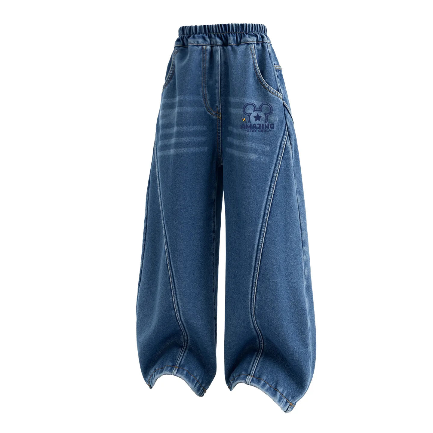 Детские джинсы Disney, [Thickened and Fleece-Lined]Ditanchi K Denim Blue — фото 3