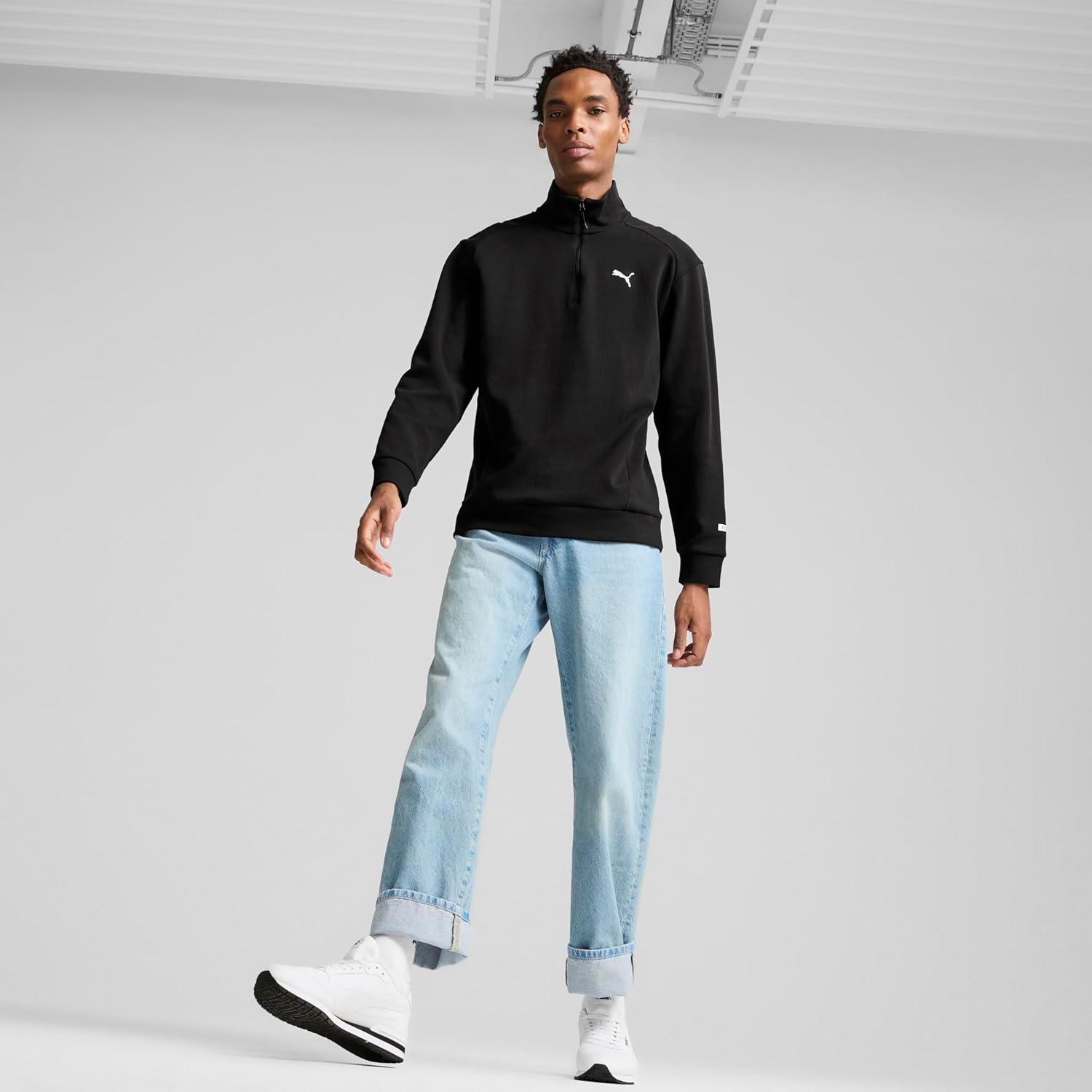 Кроссовки PUMA унисекс низкие, белый/черный — фото 2