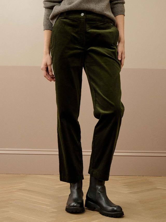 

Органические хлопковые брюки-чинос с зауженным кроем Brora, Khaki