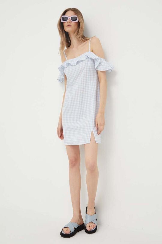 

Платье из смесового льна United Colors of Benetton, синий