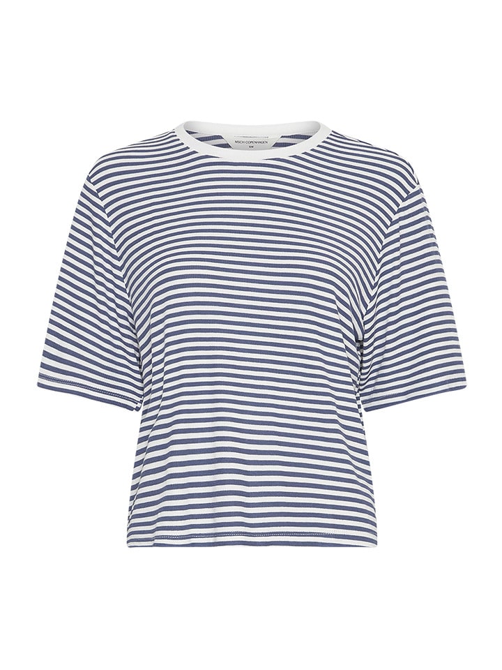 

Рубашка Яна кремового/темно-синего цвета MOSS COPENHAGEN