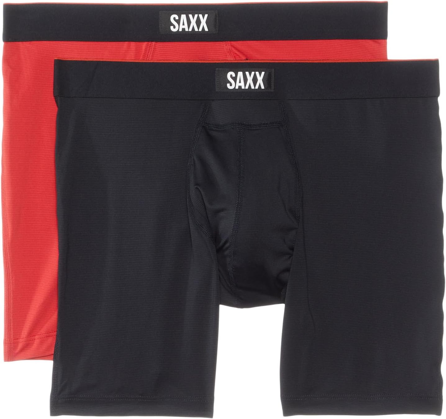 

Боксеры SAXX UNDERWEAR Multi-Sport Mesh Boxer Brief Fly 2-Pack, цвет Sunset Red/Black