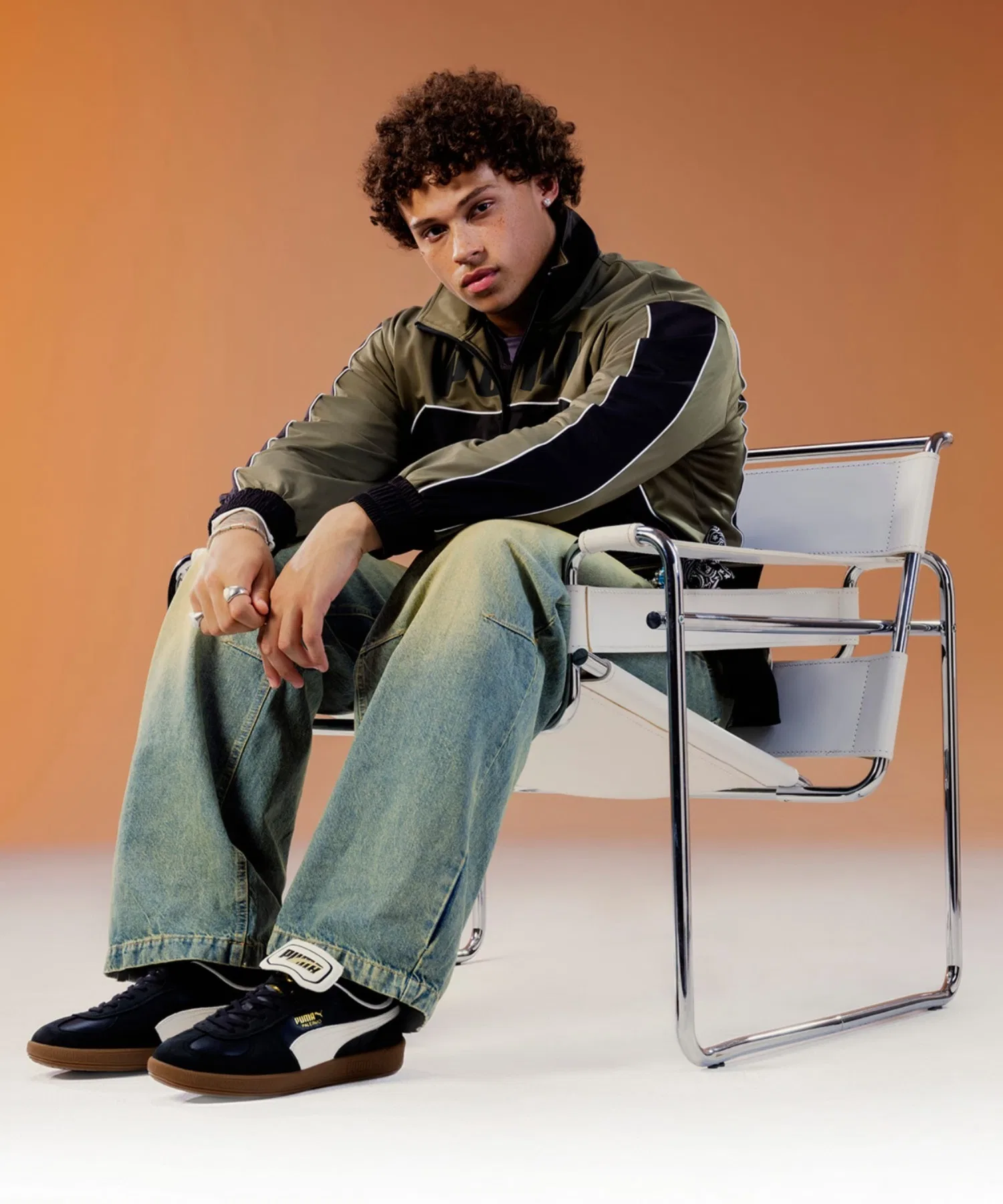 Унисекс кроссовки PUMA Palermo Premium из натуральной кожи чёрные — фото 2