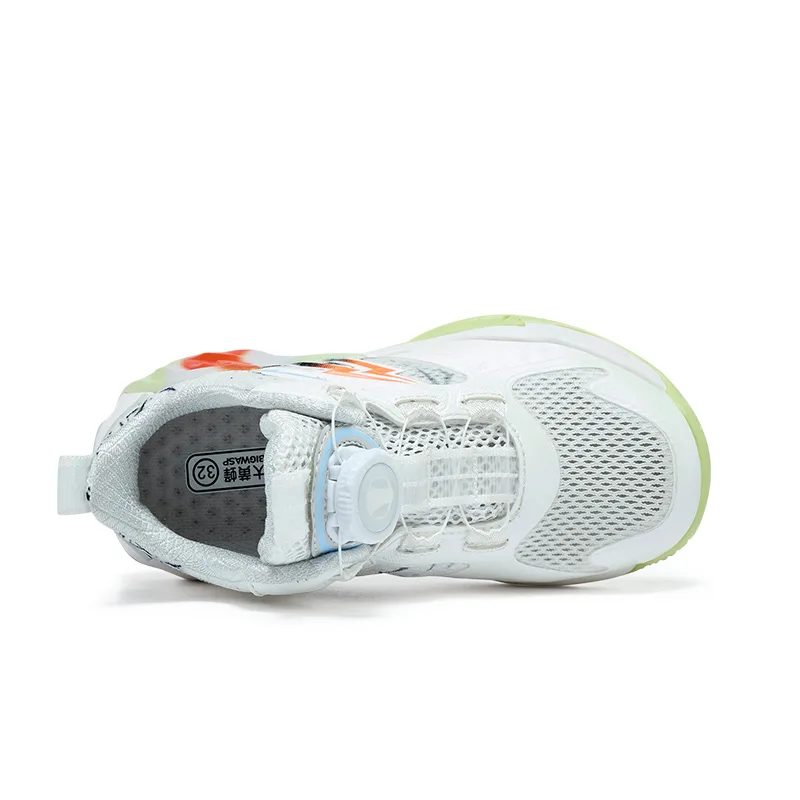 Детские баскетбольные кроссовки mid top BIG WASP, White/Twilight Blue[Breathable Mesh] — фото 4